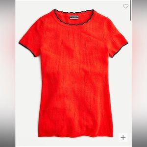 J.Crew Short-sleeve cashmere T-shirt with pointelle stitch